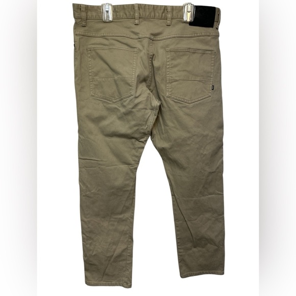 NIKE SB Skateboard Pants Mens Gusseted Beige Chino Zip Pockets Flex Canvas - Picture 2 of 7